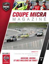 Pour la quatrième année consécutive, Pole-Position a le plaisir de vous offrir gratuitement les numéros spéciaux de Coupe Micra Magazine. Réalisés par notre équipe de journalistes et photographes et édités par Nissan Canada immédiatement après chacun des événements de la Coupe Nissan Micra, il vous font découvrir cette spectaculaire série de circuit routier canadien. Dans cette édition, l'avant-dernière épreuve disputée les 25 et 26 août, à Mosport...