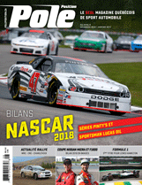 Les bilans de la saison 2018, en F1, Rallycross, NASCAR Pinty's et Sportsman, ainsi qu'en Coupe Nissan Micra et F1600 sont en vedette de cette édition. Dans l'actualité du rallye, retour sur la fin de saison en WRC, en Championnat canadien et notre reportage sur le Rallye de Charlevoix. Retrouvez aussi nos chroniques (François Dumontier, J.F.Dumoulin en NASCAR Euro, Kuno Wittmer en Endurance et, nouveauté, celle d'une co-pilote québécoise victorieuse en Rallye-Raid) et entrevues (L.P.Dumoulin, Étienne Borgeat) exclusives. Une édition de fin de saison avec beaucoup de contenu !