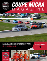 Pour la cinquième année consécutive, Pole-Position a le plaisir de vous offrir gratuitement les numéros spéciaux de Coupe Micra Magazine. Réalisés par notre équipe de journalistes et photographes et édités par Nissan Canada immédiatement après chacun des événements de la Coupe Nissan Micra, ils vous font découvrir cette spectaculaire série de circuit routier canadien. Dans cette édition, l'épreuve d'ouverture de la saison, disputée les 18 et 19 mai au Canadian Tire Motorsport Park...