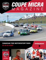 Pour la cinquième année consécutive, Pole-Position a le plaisir de vous offrir gratuitement les numéros spéciaux de Coupe Micra Magazine. Réalisés par notre équipe de journalistes et photographes et édités par Nissan Canada immédiatement après chacun des événements de la Coupe Nissan Micra, ils vous font découvrir cette spectaculaire série de circuit routier canadien. Dans cette édition, l’avant-dernier rendez-vous de la saison, les 24 et 25 août au Canadian Tire Motorsport Park...