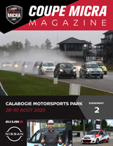 Pour la sixième année consécutive, Pole-Position a le plaisir de vous offrir gratuitement les numéros spéciaux de Coupe Micra Magazine. Réalisés par notre équipe de journalistes et photographes et édités par Nissan Canada immédiatement après chacun des événements de la Coupe Nissan Micra, ils vous font découvrir cette spectaculaire série de circuit routier canadien. Dans cette édition, le 'Calabogie Grand Prix Weekend' disputé les 29 et 30 août au Calabogie Motorsports Park…