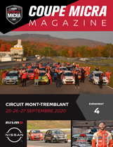 Pour la sixième année consécutive, Pole-Position a le plaisir de vous offrir gratuitement les numéros spéciaux de Coupe Micra Magazine. Réalisés par notre équipe de journalistes et photographes et édités par Nissan Canada immédiatement après chacun des événements de la Coupe Nissan Micra, ils vous font découvrir cette spectaculaire série de circuit routier canadien. Dans cette édition, la grande finale de la saison des 26-27 septembre, lors de la Classique d’automne au Circuit Mont-Tremblant...