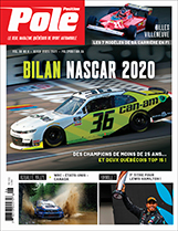 Les bilans 2020, notamment en NASCAR où nous revenons sur le parcours des Québécois Alex Labbé (photo en page couverture) et Raphaël Lessard, et toute l’actualité de fin de saison sont les sujets vedettes de cette édition. À découvrir aussi un sujet historique très spécial : les 7 types de F1 pilotées par Gilles Villeneuve ! Rallye, Endurance, circuit routier national, en plus de la F1 avec un automne marqué par le 7ème titre de Lewis Hamilton et une 1ère pole position pour Lance Stroll.