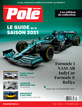 C’est une édition de collection que nous vous proposons pour débuter l’année : nouveau format, nouvelle mise en page et présentation de la saison 2021 en F1, NASCAR, Rallye, IndyCar, Formule E et Rallye ! Également, un hommage à Bertrand Fabi, les nouvelles séries en plus d’une multitude de sujets historiques, techniques et… exclusifs ! En tout 18 pages spéciales de F1, 8 de rallye (WRC et championnat canadien), 8 de NASCAR, 12 de circuit routier national, etc. À découvrir et à conserver !