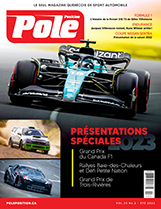 Présentation de 4 événements majeurs du sport automobile canadien dans cette édition : GP du Canada, GP3R, rallyes Baie-des-Chaleurs et Défi. À découvrir aussi l’histoire de la Ferrari 312 T3 ex-G.Villeneuve, la présentation des séries nationales 2023 (NASCAR Pinty’s, SPC, Coupe Nissan Sentra, F1600) ainsi que l’actualité de l’Endurance avec 5 voitures ayant marqué l’histoire des 24 Heures du Mans et une entrevue de Jacques Villeneuve qui revient sur l’ensemble de sa carrière (F1, NASCAR, Endurance, etc.).