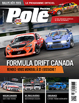 Présentation spéciale de l'événement Formula Drift mondial (à St-Eustache début septembre) et programme officiel du Rallye Défi sont les thèmes vedette de cette édition très abondante en actualité. Avec aussi les compte-rendu du GP de Trois-Rivières (week-end NASCAR/circuit routier et Rallycross/Drift), la F1, le DTM, l'Endurance et bien entendu le circuit routier canadien et québécois, il y en a vraiment pour tous les goûts ! Sans oublier l'essai de la Mercedes AMG GT et une enquête sur la santé des séries monoplace en Amérique du Nord.