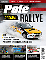 Présentation de la saison WRC et du Monte-Carlo, programme officiel du Championnat canadien et du Rallye Perce-Neige, présentation du Championnat du Québec et du Rallye de La Tuque... Le rallye est à l'honneur dans cette édition. À lire aussi la présentation du Daytona 500 et d'autres sujets spéciaux. En plus de tout cela, le calendrier exclusif des courses 2016 dans toutes les séries importantes !