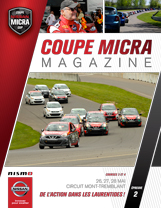 Pour la troisième année consécutive, Pole-Position a le plaisir de vous offrir gratuitement les numéros spéciaux de Coupe Micra Magazine. Réalisés par notre équipe de journalistes et photographes et édités par Nissan Canada immédiatement après chacun des événements de la Coupe Nissan Micra, il vous font découvrir cette spectaculaire série de circuit routier canadien. Dans cette édition, la Classique de printemps au Circuit Mont-Tremblant...