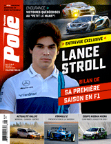 Si la saison 2017 est maintenant terminée, l'actualité de cette édition est pour le moins abondante, avec entre autres, une entrevue exclusive de Lance Stroll qui fait le bilan de sa saison recrue en F1, un retour sur les séries éliminatoires en NASCAR et les champions 2017, ainsi que les bilans en images de la Coupe Nissan Micra et Formula Tour 1600... À lire aussi notre reportage sur le Rallye de Charlevoix, l'actualité du WRC, de l'Endurance et du karting québécois, les chroniques, l'essai de la Jaguar F-Type 400 Sport et bien d'autres sujets. À découvrir aussi dans cette édition, nos suggestions de cadeaux pour le temps des Fêtes !